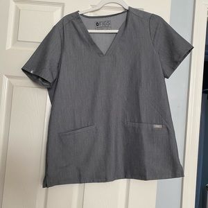 Figs Grey Scrub Top Medium